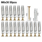 2X Metal Screws with Expansion Tube for Contractors and DIY Enthusiasts