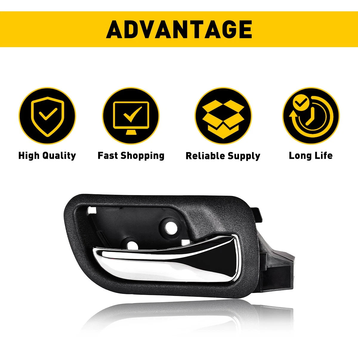 2X Interior Door Handle for Honda Accord (2003–2007) Front Driver Passenger
