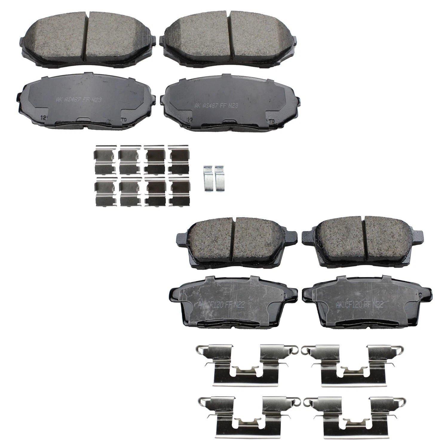 Set of 4 Akebono ProACT Ceramic Brake Pads for Edge MKX CX-7 CX-9 (2007–2020)
