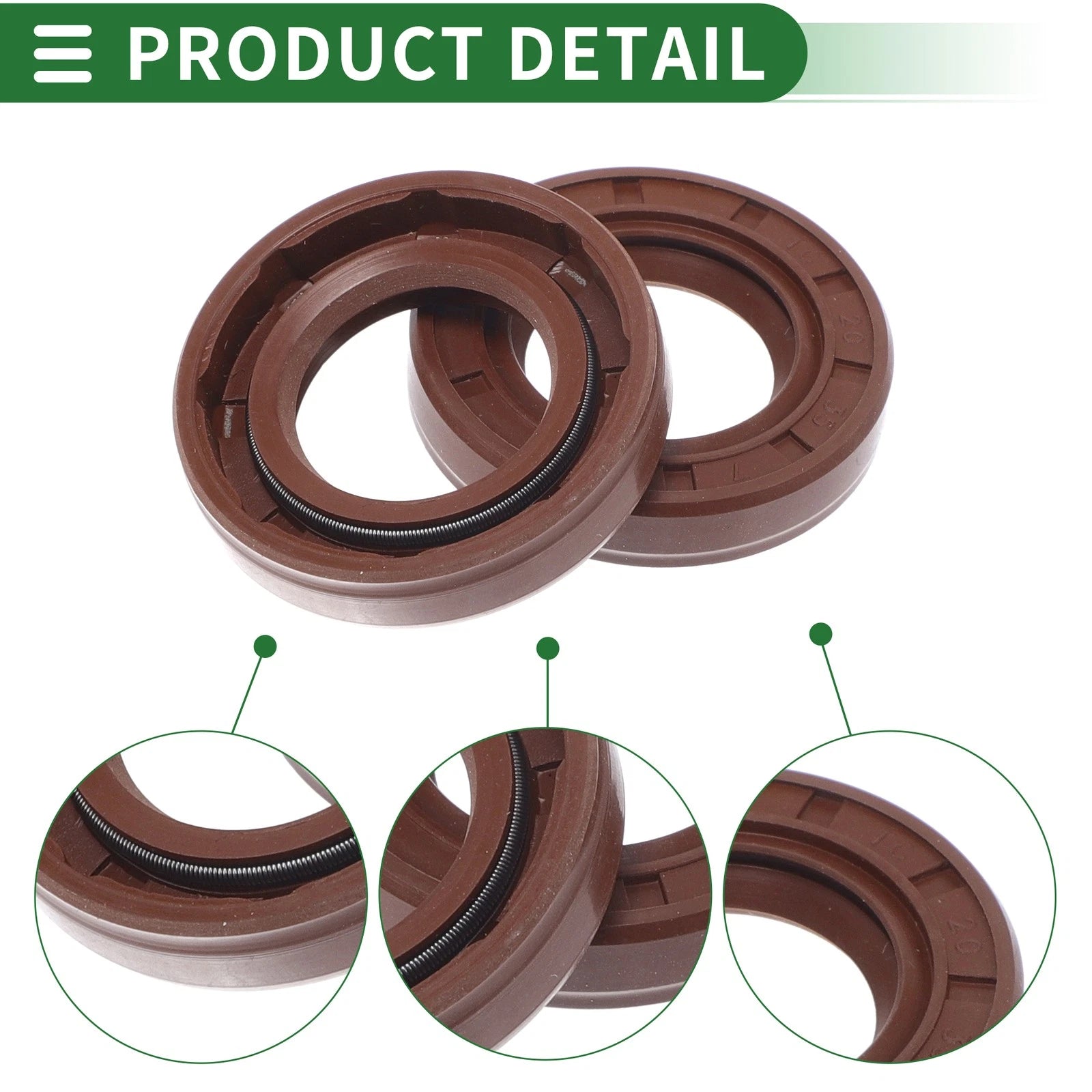 Set of 5 Oil Seal Rotary Shaft Seal FKM Rubber 20x35x7mm