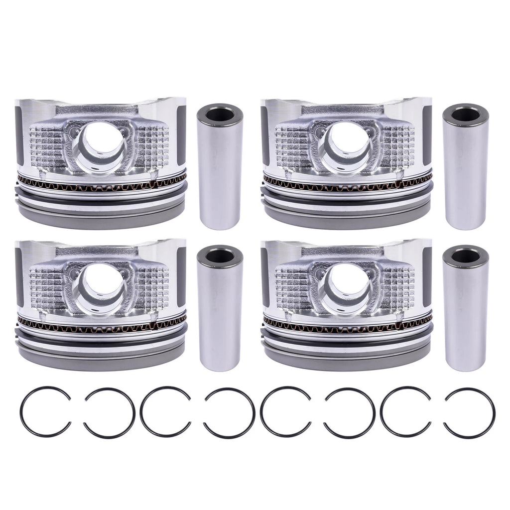 Set of 4 Pistons and Rings for Toyota 4Runner Tacoma T100 2.7L (1995–2004)