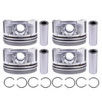 Set of 4 Pistons and Rings for Toyota 4Runner Tacoma T100 2.7L (1995–2004)