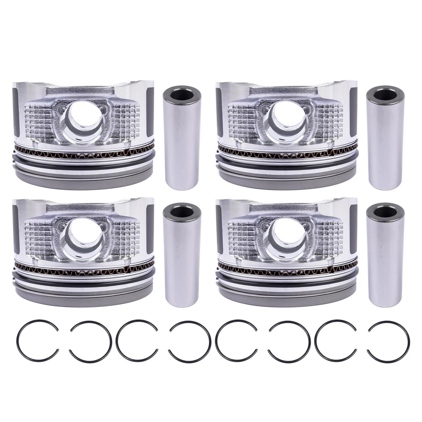 Set of 4 Pistons and Rings for Toyota 4Runner Tacoma T100 2.7L (1995–2004)