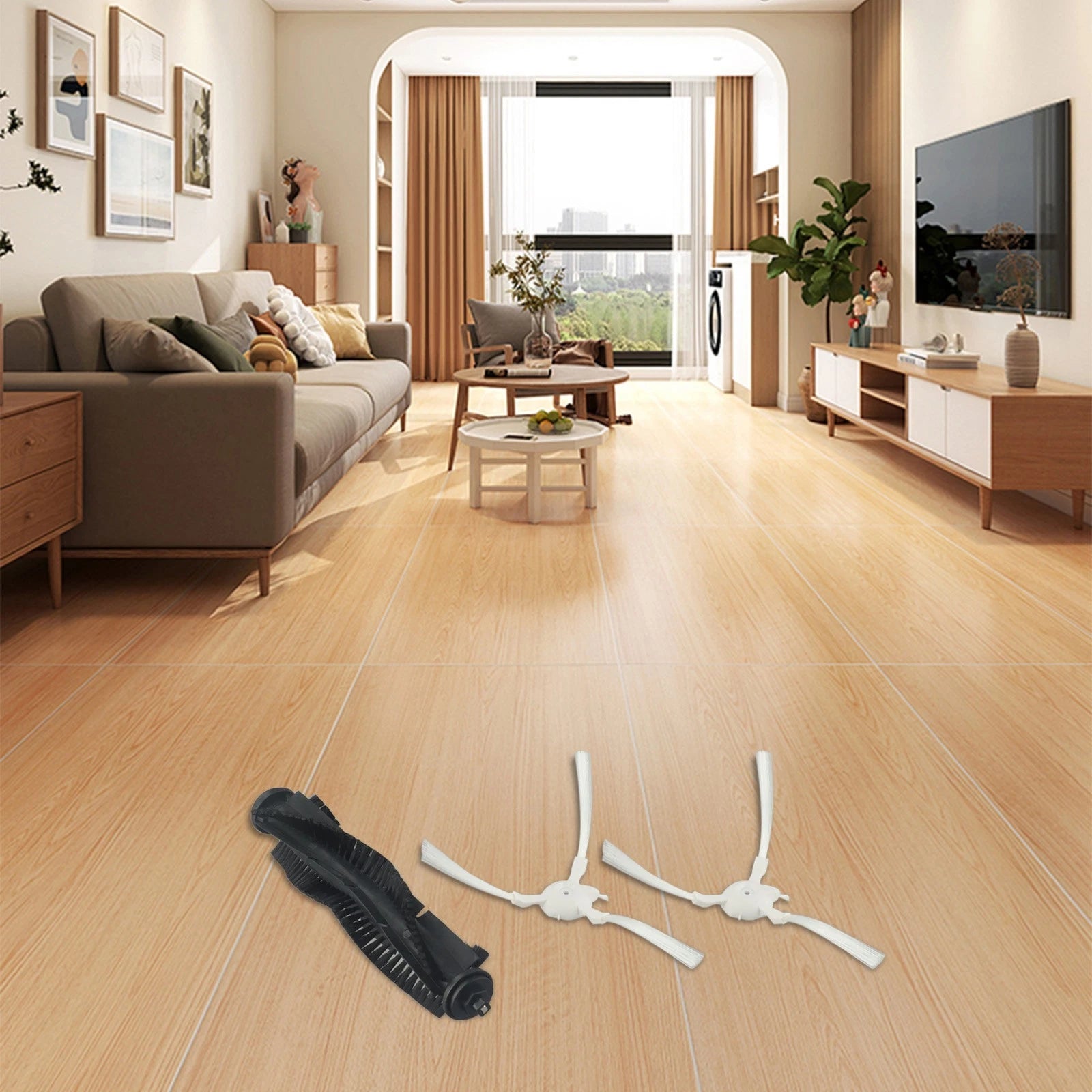 Roller Brush and Side Brushes for Qihoo S6 Vacuum Cleaner (2018–2023)