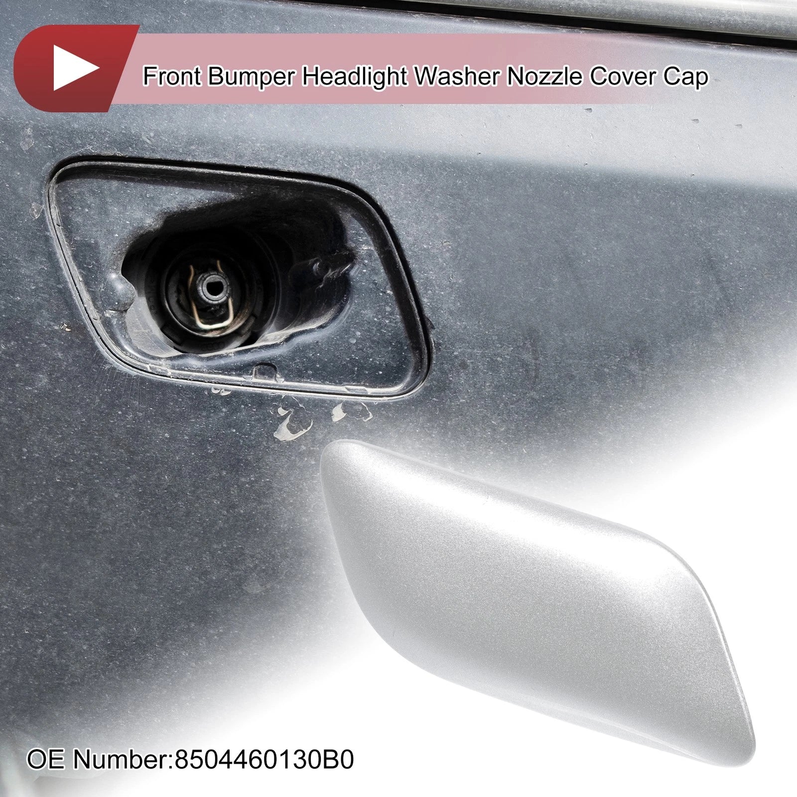 Front Right Washer Nozzle Cover Cap for Lexus LX570 (2008–2011) Silver Tone