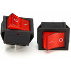 Set of 5 Red 4 Pin ON/OFF DPST Rocker Switch KCD4-201 (16A/250V)