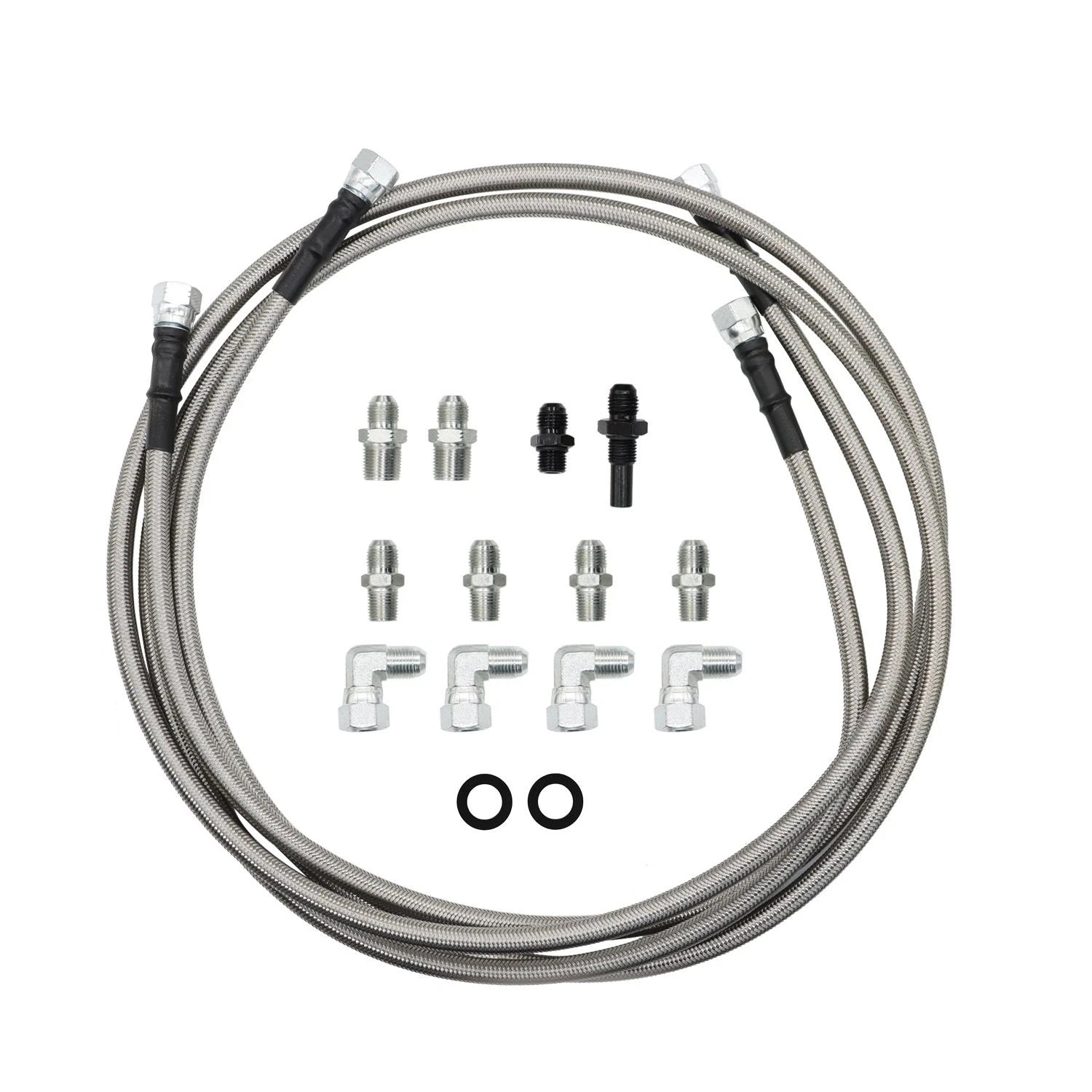 6AN 70" Transmission Fluid Oil Cooler Hose Line Kit for GM Chevy