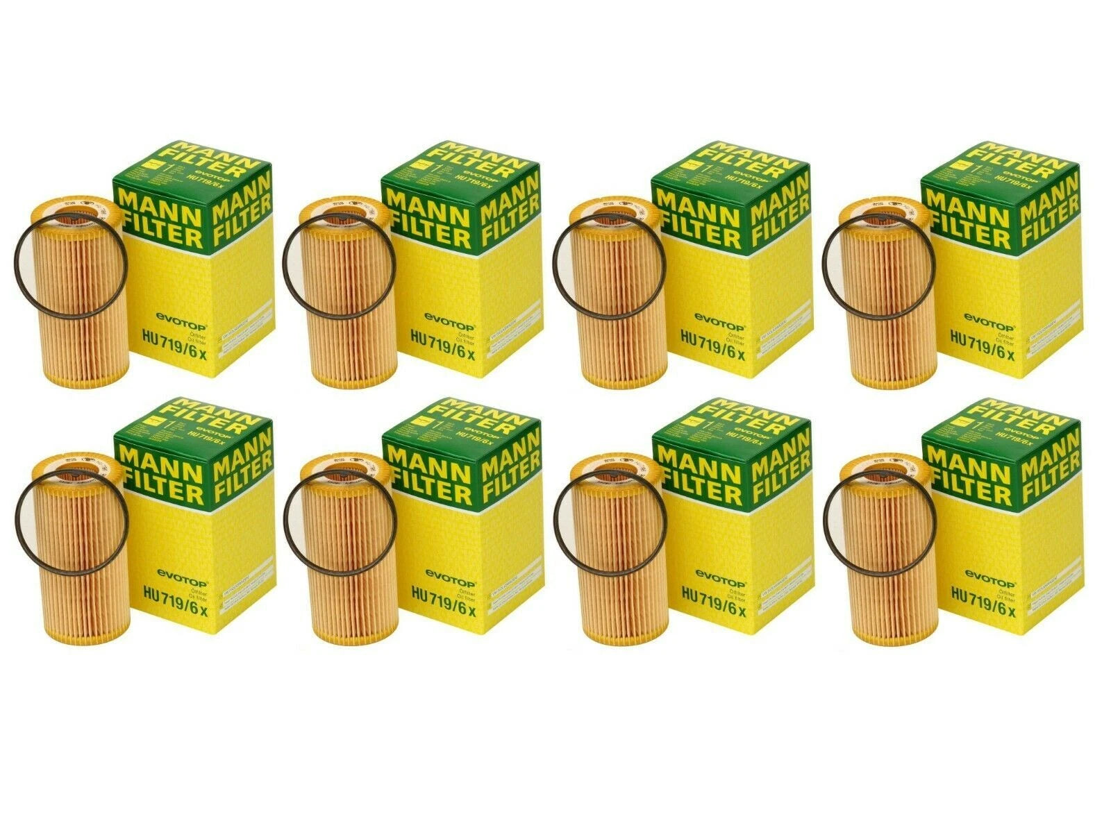 Set of 8 Engine Oil Filters for VW Beetle Bora Eos Golf Jetta Audi A3 A4 (2000–2023)