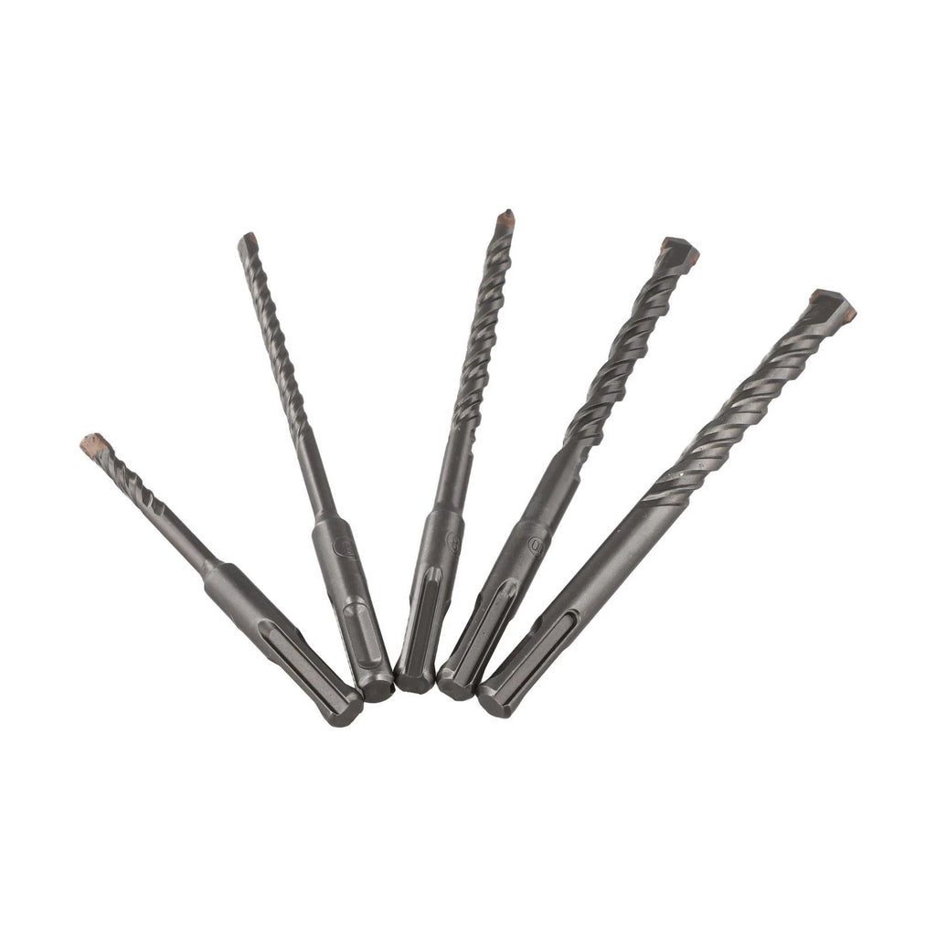 Set of 5 carbide tipped drill bits for electric hammer (wall, brick, concrete)