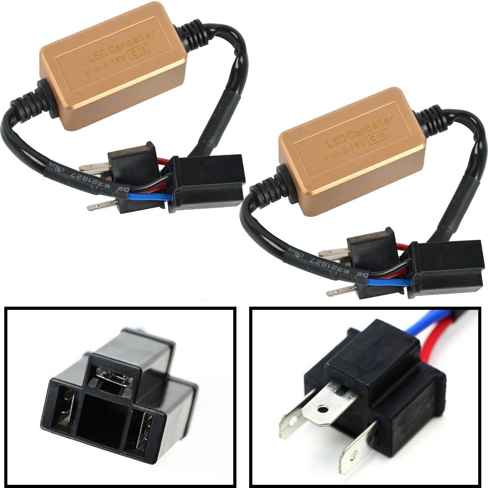 9003 LED Headlight Fog Light Canbus Anti-Flicker Decoder for H4 (2010–2020)