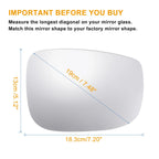 Pair Heated Mirror Glass with Backing Plate for Mazda CX-5, CX-9 (2013–2021)