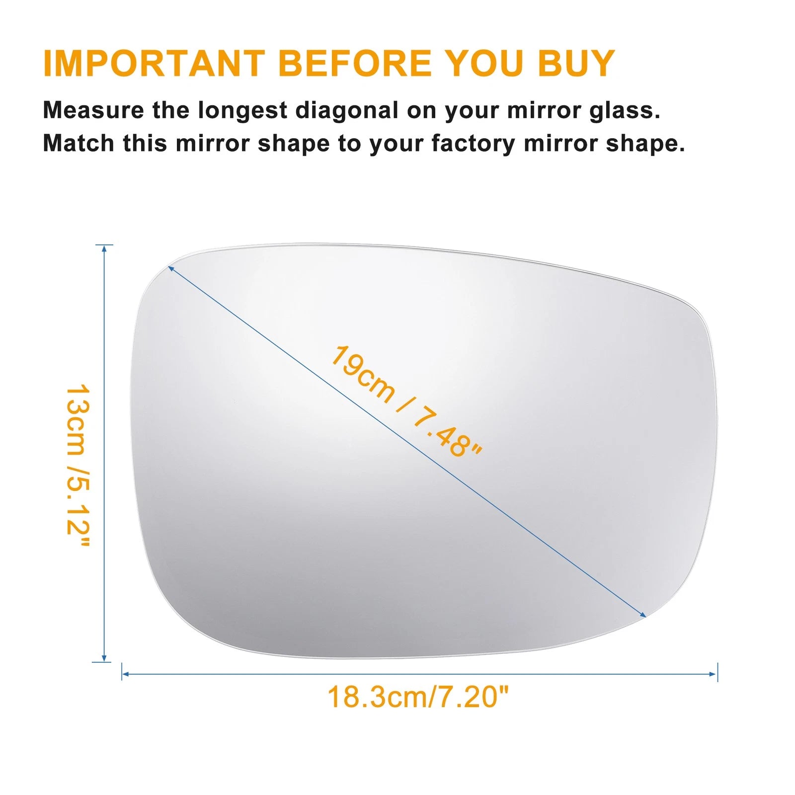 Pair Heated Mirror Glass with Backing Plate for Mazda CX-5, CX-9 (2013–2021)