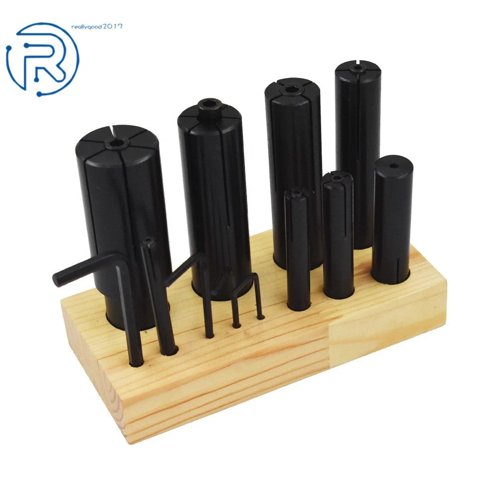 8PCS Expanding Arbors Set Mandrels for Lathe Milling (1/4" to 1-1/4")