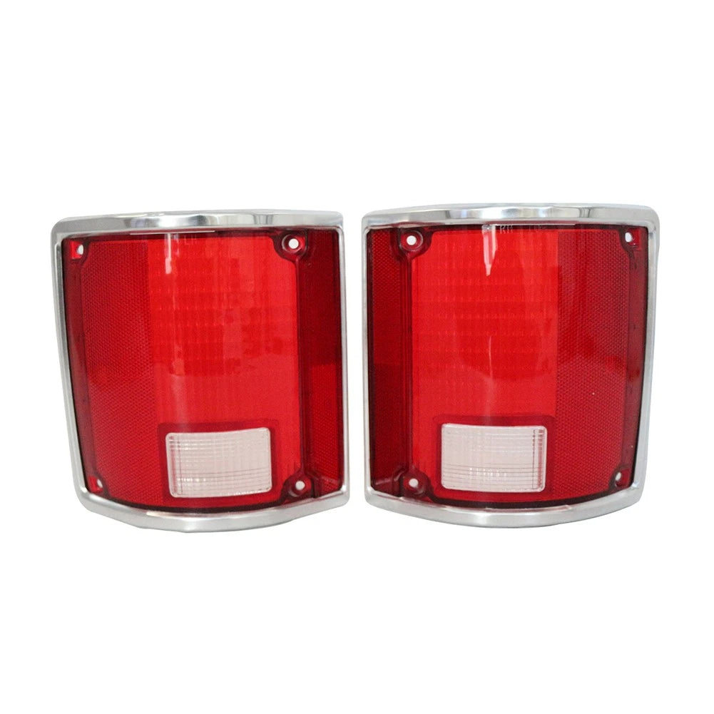 Tail Light Lamp Lens with Chrome Bezel for Chevrolet C10 C20 C30, GMC C15 C25 (1960–1987)