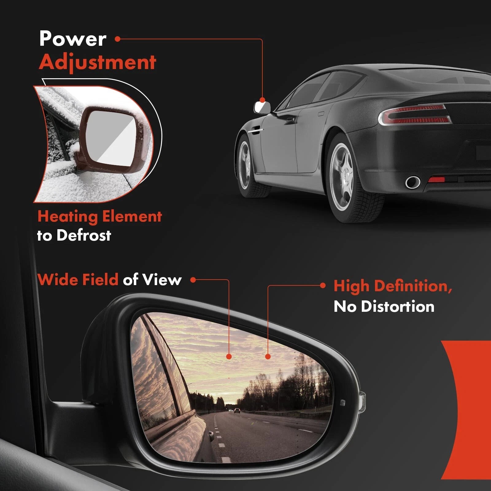 Heated Power Mirror for Chevy Silverado GMC (2014-2019)