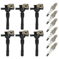 Set of 6 Ignition Coils & 6 Spark Plugs for BMW 325Ci 325i 352i 352Xi (2001–2002)