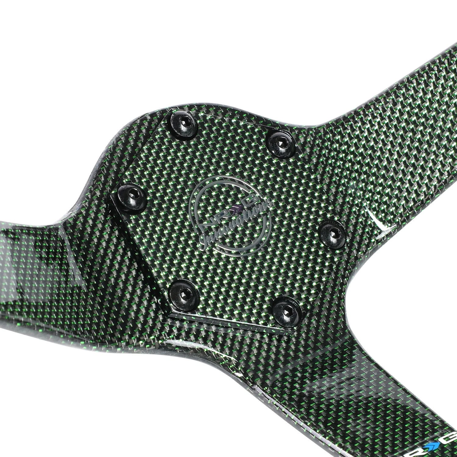 NRG RST-036CF-GN 350mm 3" Depth Carbon Fiber Racing Steering Wheel for Universal