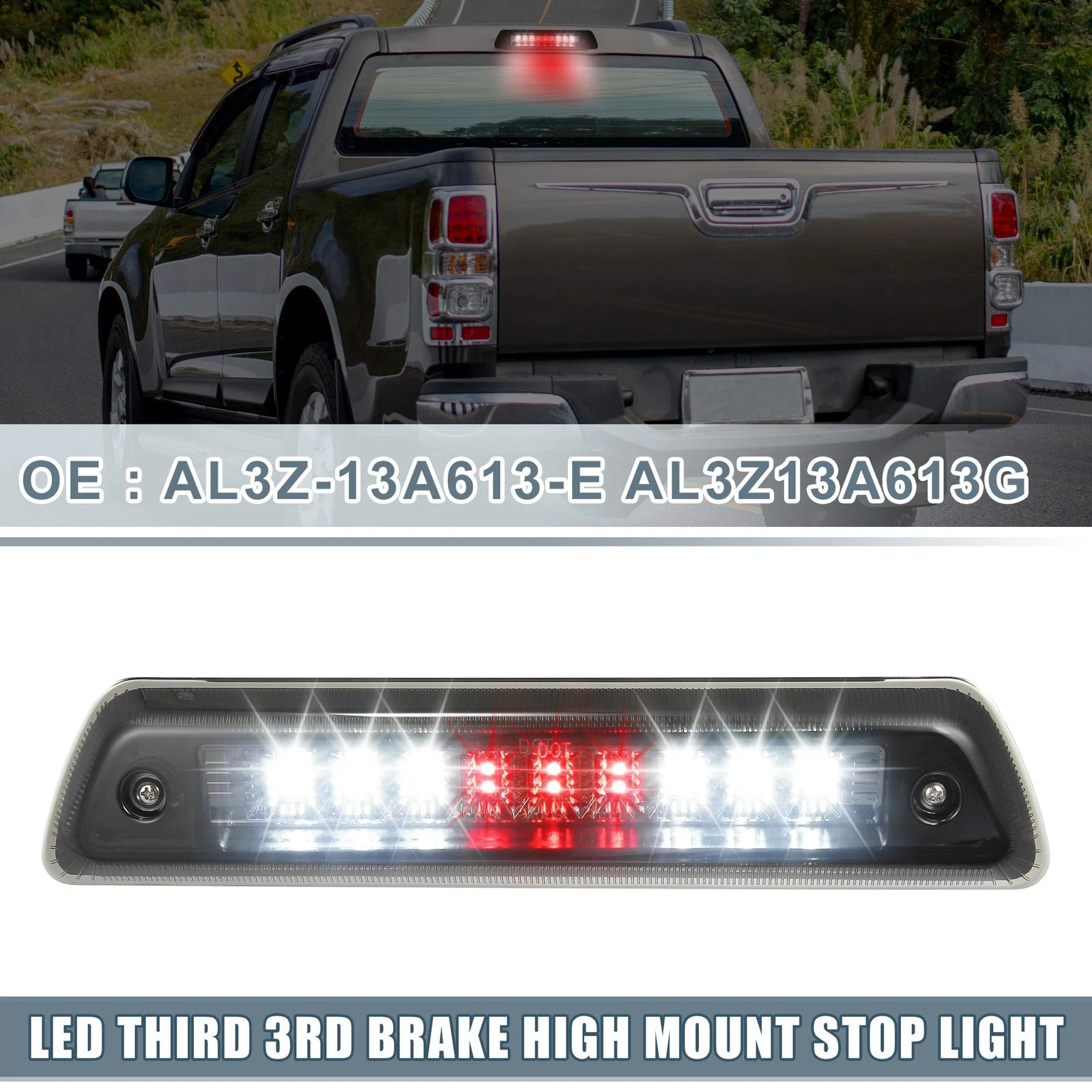 Stop Light AL3Z-13A613-E for Ford F-150 (2009–2014) Chrome Smoked Lens
