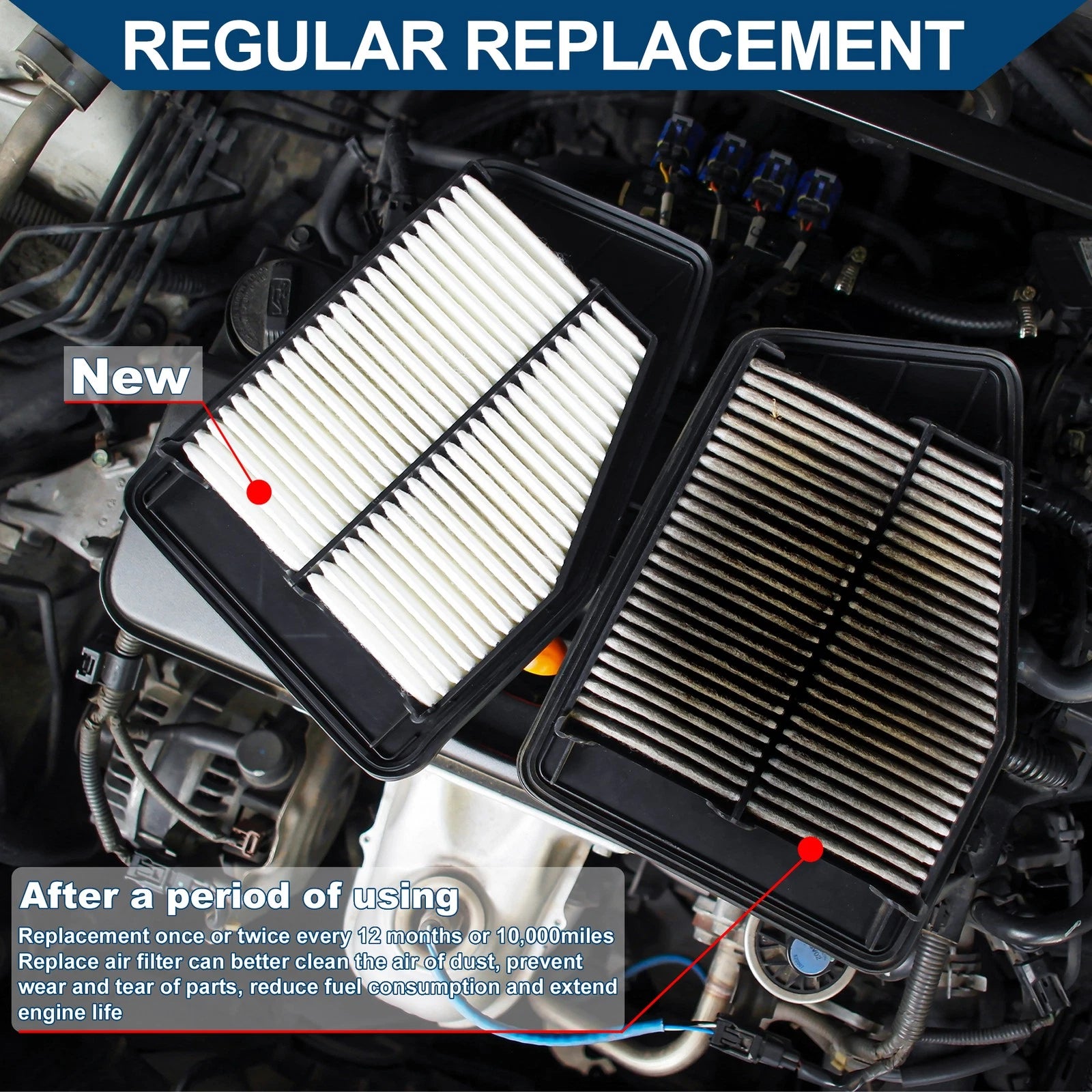 Car Engine Air Filter No. 28113G2100 for Kia Niro 1.6L L4 (2019–2022)