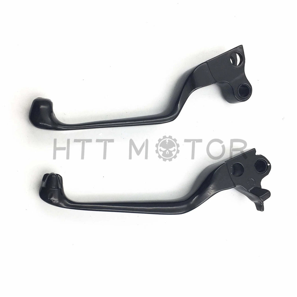 Black Skull Brake Clutch Levers for Harley Fat Boy Dyna Road King (1990–2023)