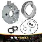 Rear Brake Backing Plate Kit w/ Brake Shoes for Honda Fourtrax 300 (1993–2000)