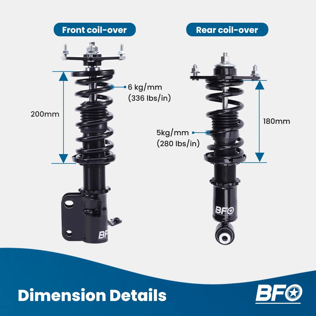 BFO Full Lowering Coilover for Scion FRS FR-S Subaru BRZ Toyota 86 (2013–2020)