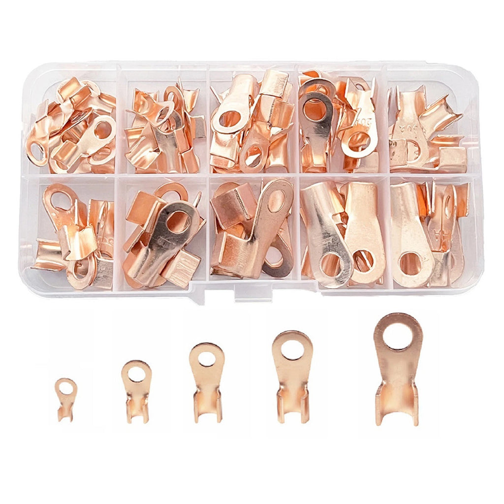 80PCS Open Copper Wire Terminals OT Series Crimp Connector Kit