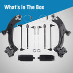 10x Front Lower Control Arms Sway Bars Tie Rod Ends Kit for Honda CR-V (2007–2011)