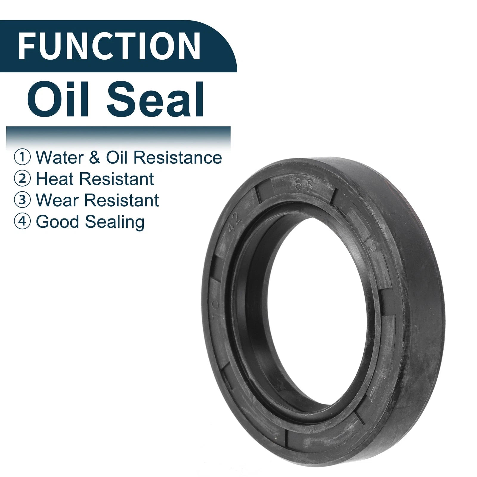 Set of 5 Oil Seal Rotary Shaft Seal NBR Rubber 42x65x12mm