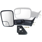 Manual Mirror Set of 2 for Dodge Ram 1500 (1994–2001) Towing Folding Black