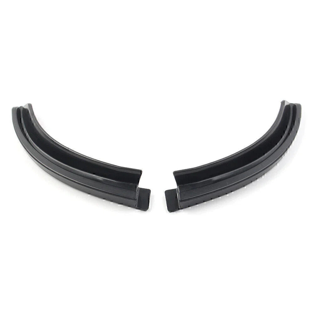 Black ABS Front Water Rain Gutter Extensions for Jeep Wrangler (2018-2021)