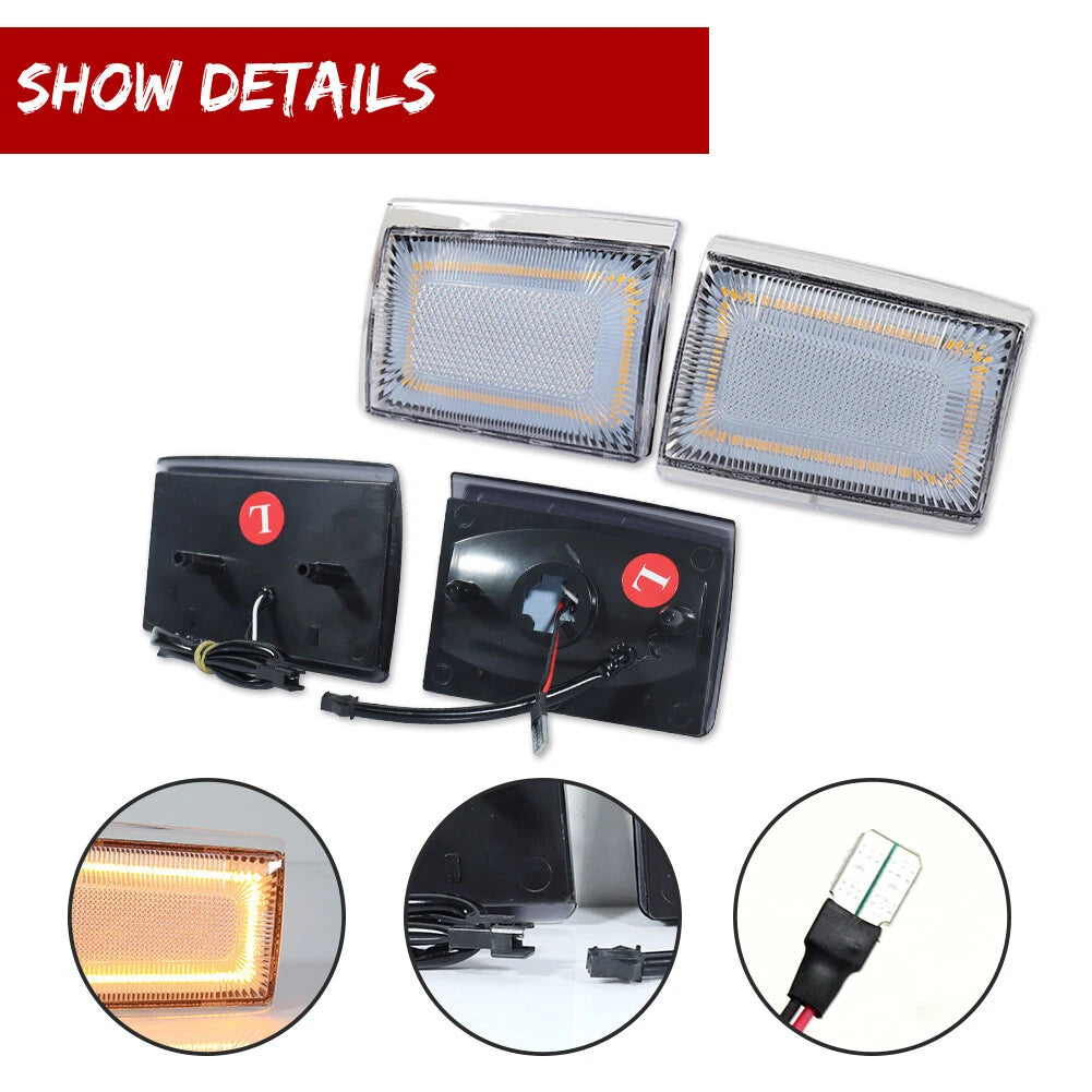 Set of 4 LED Side Marker Lights for Chevrolet C/K 3500 Suburban Blazer (88–93)