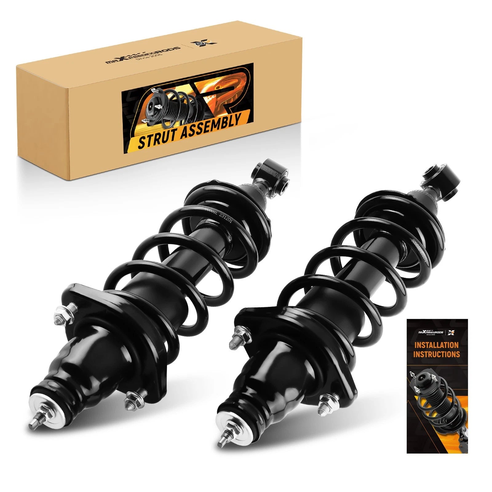 2X Rear Shocks Struts Coil Springs for Honda Civic (2001–2005)
