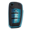 Blue TPU Car Key Case for Audi A1 A3 A4 (3 Buttons)
