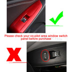 Red Interior Window Switch Button Decor Moulding Cover for Honda Accord (2018-2022)