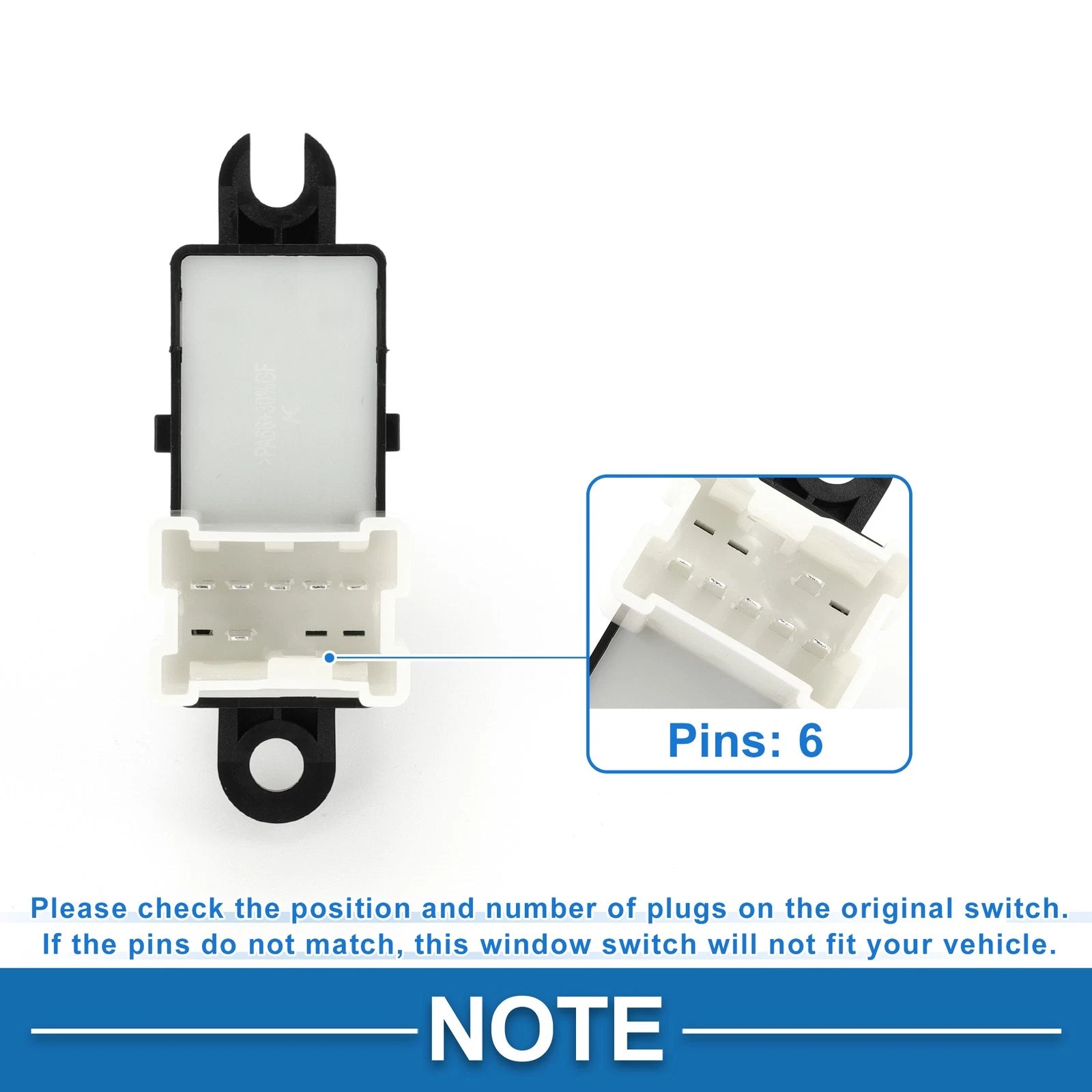 Passenger Side Power Window Switch for Nissan Murano (2011–2014) No. 25411JD05A