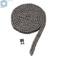 Duplex Roller Chain 10 FT Kit with 2 Master Links for Power Transmission