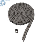 Duplex Roller Chain 10 FT Kit with 2 Master Links for Power Transmission