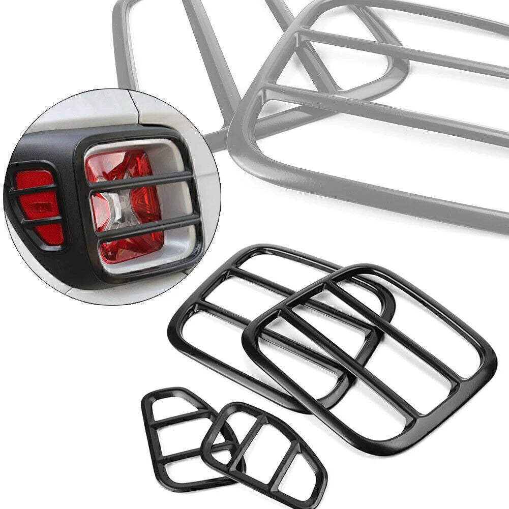 Set of 4 Iron Tail Light Lamp Cover Trim Frame for Jeep Renegade (2015–2016)