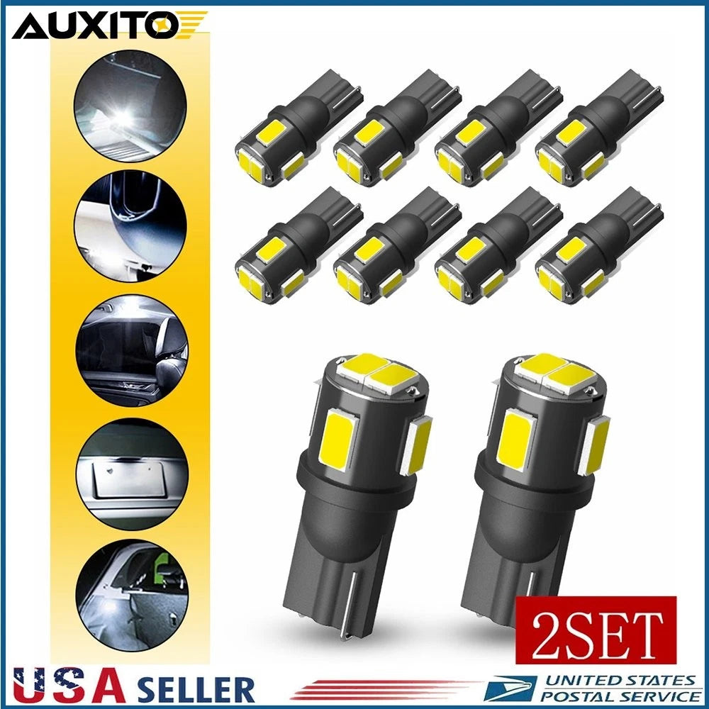 20x T10 Wedge White LED Bulbs for License Plate (194, 168)