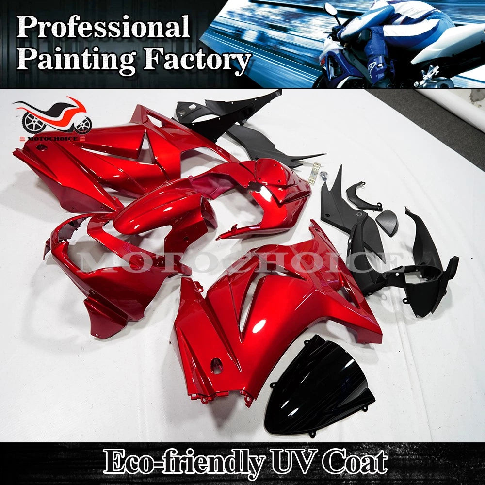 Fairing Kit for Kawasaki Ninja 250R (2008–2012) - Red Painted ABS Bodywork