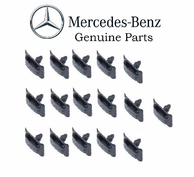 Set of 16 Rocker Panel Moulding Retainers for Mercedes R107 (1972–1989)