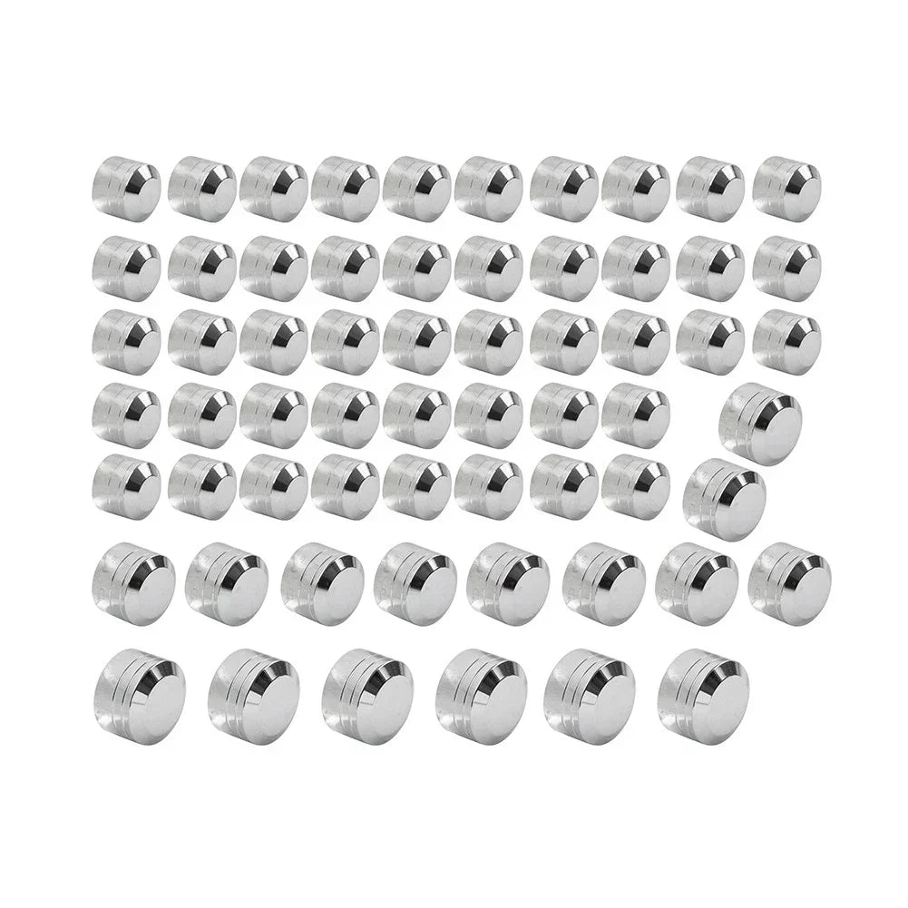 62X Chrome Engine Bolt Caps for Harley Touring Road King Street Glide (17-24)