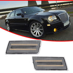 2X Clear Lens Amber LED Front Side Marker Lights for Chrysler 300 (2005–2010)