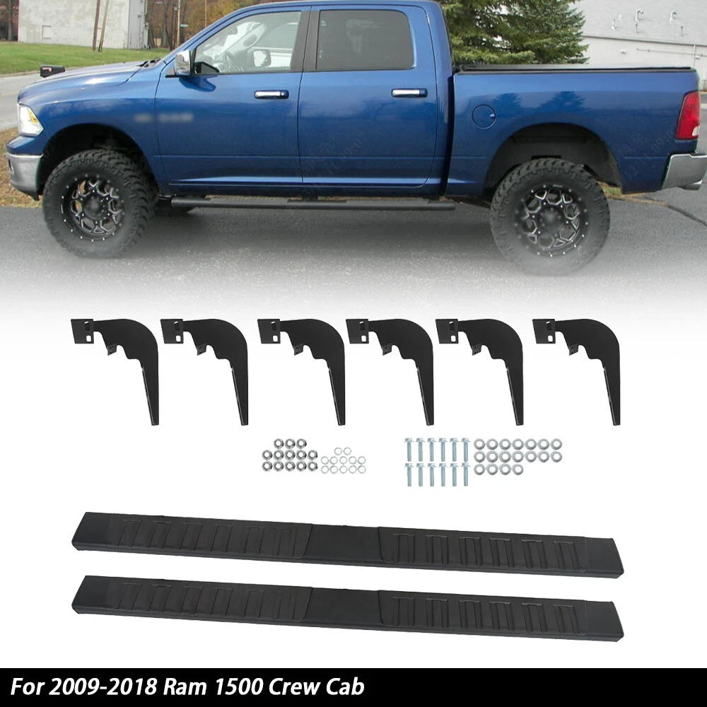 6" Side Step Bars Running Boards for Ram 1500 (2009–2018) Crew Cab