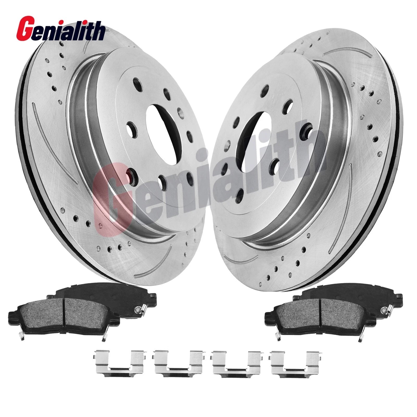 Rear Brake Rotor Ceramic Pad Kit for Chevrolet Traverse GMC Acadia Buick Enclave (2009–2023)