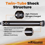 Front + Rear Shock Absorber for Navara D22 4x4 Ute 1997–2016