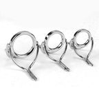 Fishing Rod Guides Set of 7 - Wear-resistant Silver Tackle