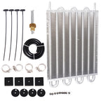 8 Rows Universal Aluminum Remote Transmission Oil Cooler Radiator Kit