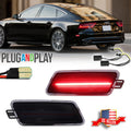 2X Smoked Red LED Rear Side Marker Lights for Audi A7 S7 RS7 (2012–2018)